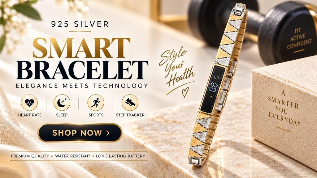925 Silver Smart Bracelet Launch - Upto 15% Off